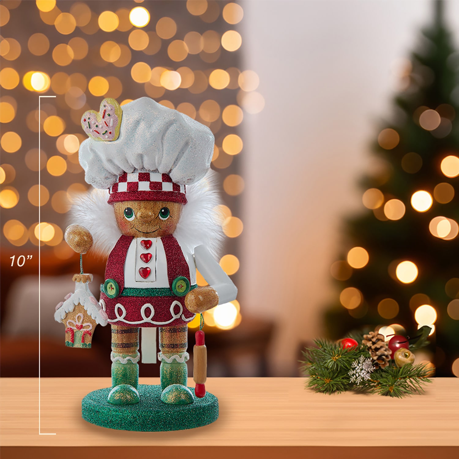 Kurt Adler 10" Hollywood Gingerbread Baker Boy Christmas Nutcracker