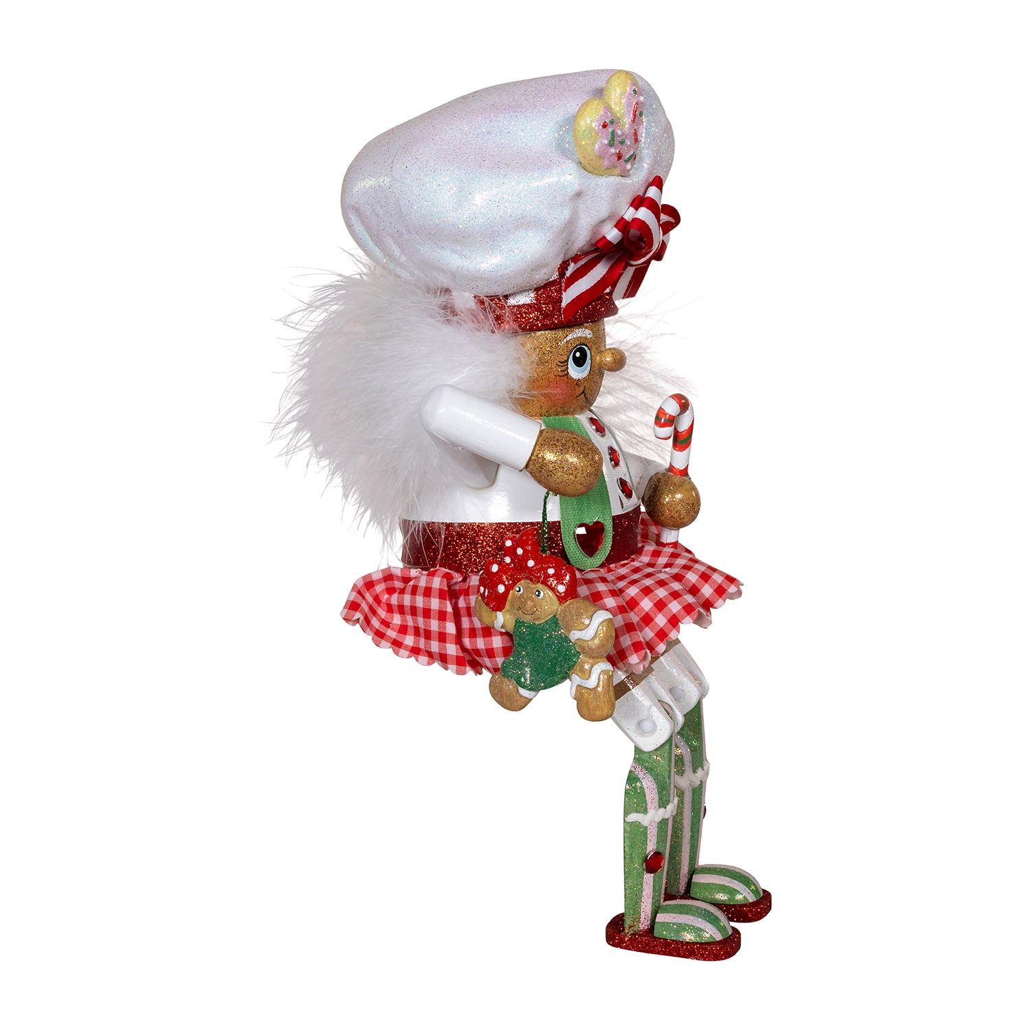 Kurt Adler 11" Hollywood Gingerbread Baker Girl Shelf Sitter Christmas Nutcracker