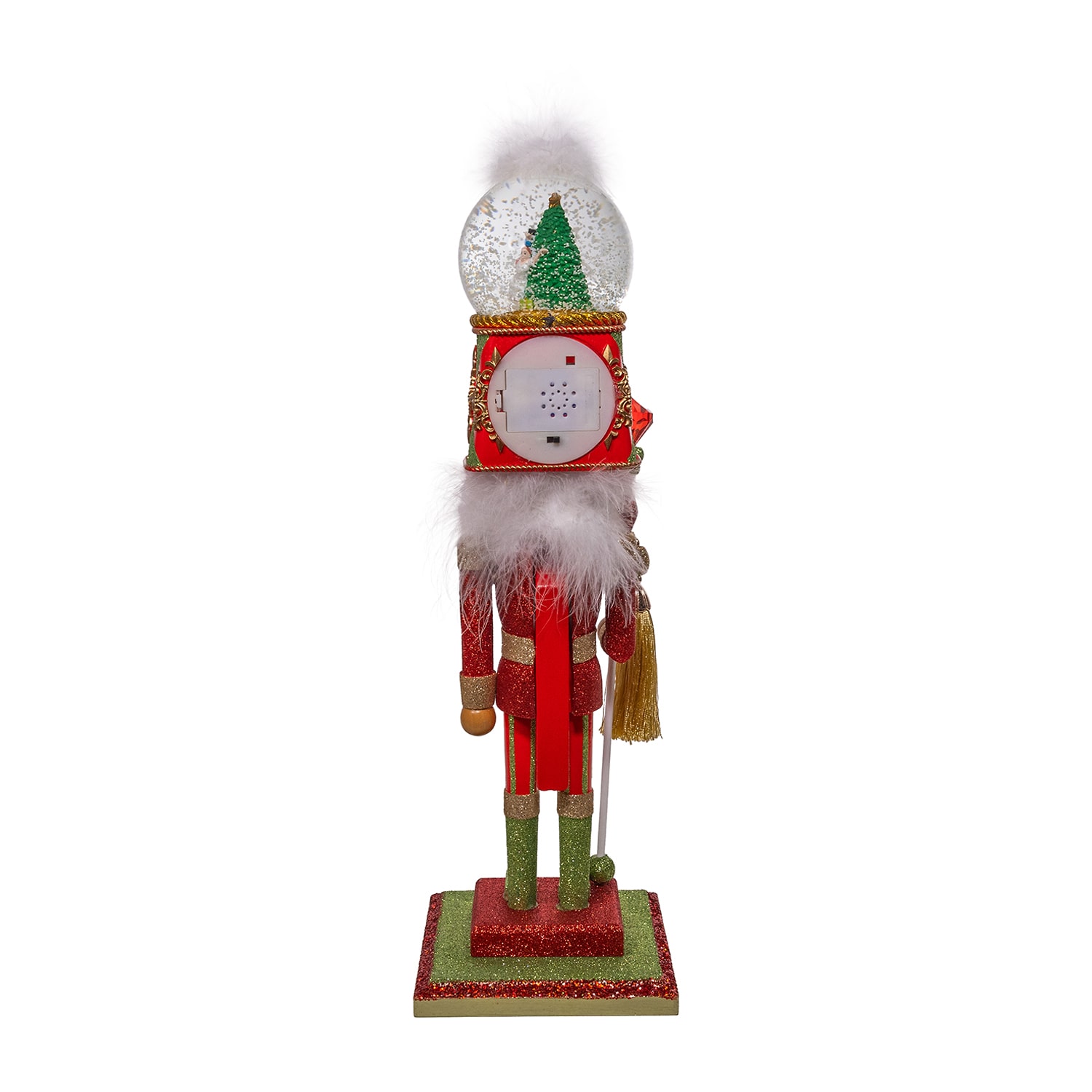Kurt Adler 20" Hollywood Battery-Operated Light Up Animated Musical Water Globe Hat Lighted Christmas Nutcracker