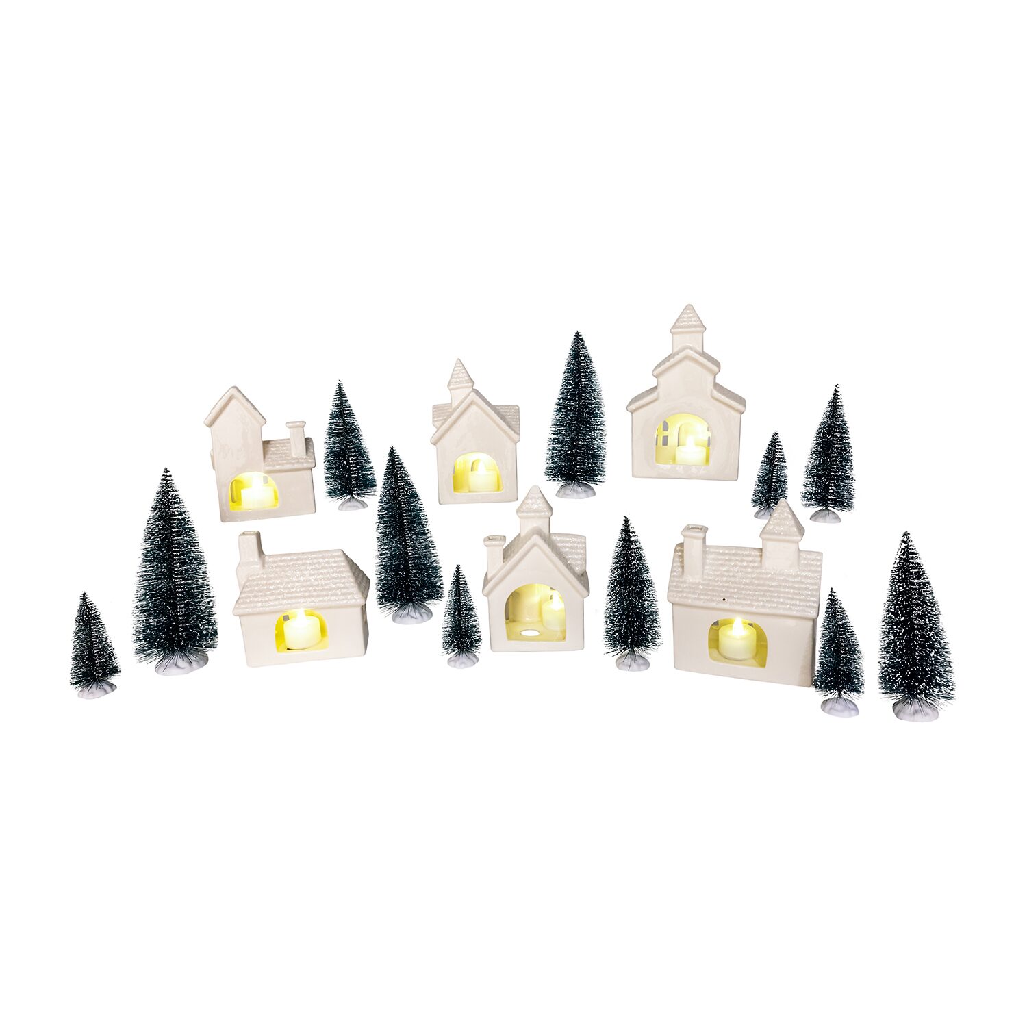 Kurt Adler 7.87" Wooden Led Santa Musical Village Lighted Christmas Tabletop Decor