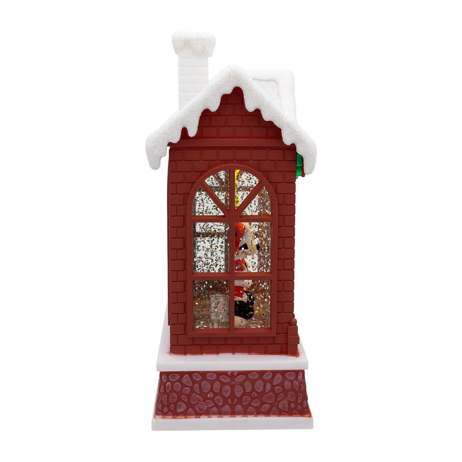 Kurt Adler 7.5" Battery Operated Light-Up Mickey Santa Lighted Mickey Mouse Christmas Tabletop Decor