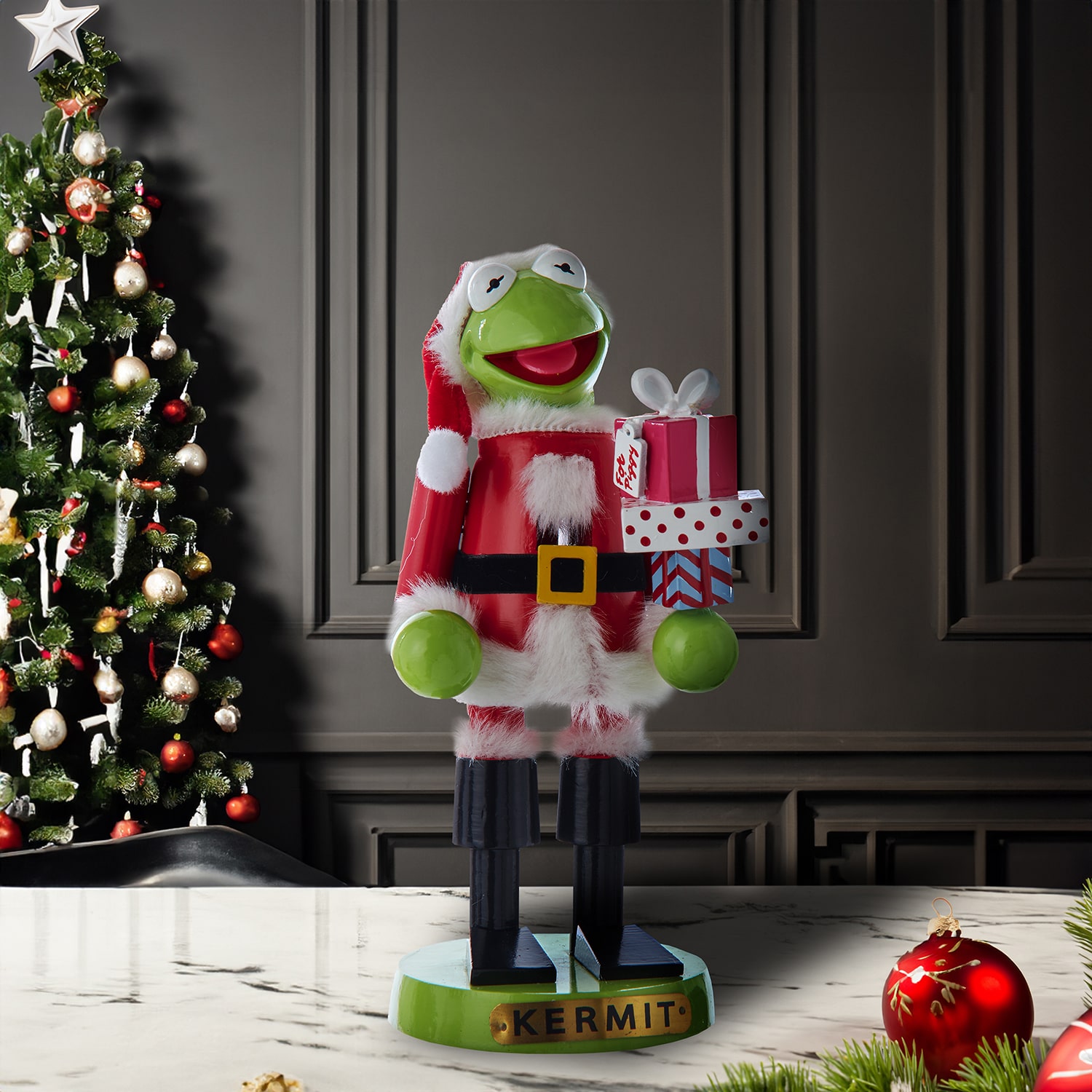 Kurt Adler 10" Kermit The Frog Christmas Nutcracker