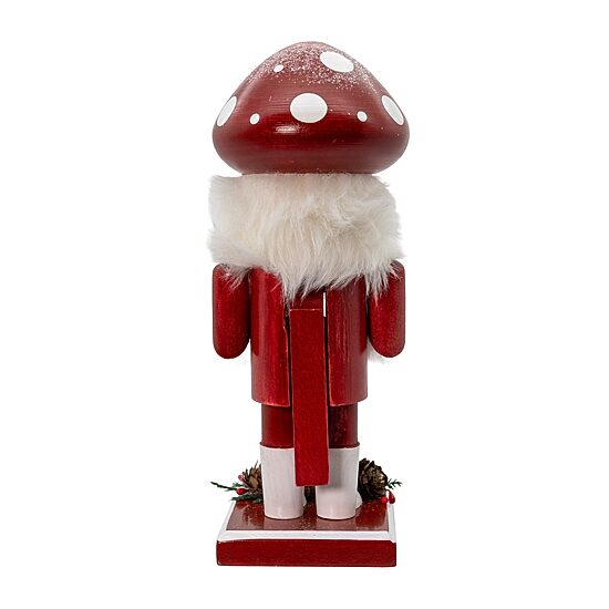 Kurt Adler 9" Wooden Mushroom Santa Christmas Nutcracker