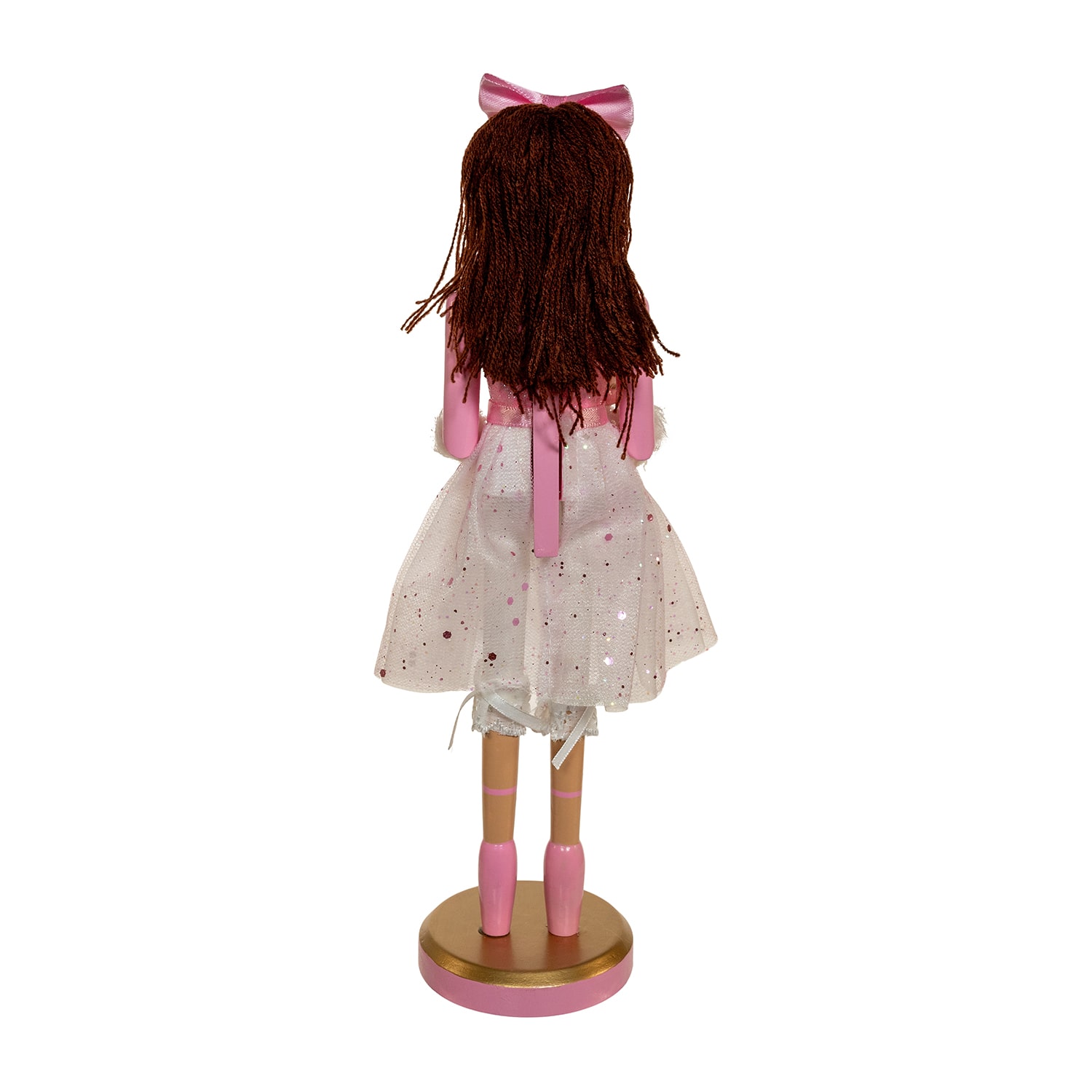Kurt Adler 12" Pink Clara With Brunette Hair Ballerina Christmas Nutcracker
