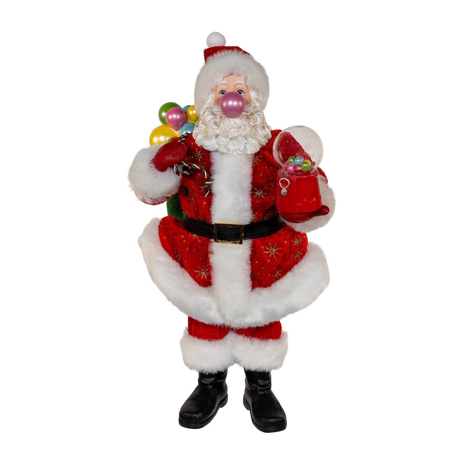 Kurt Adler 10.5" Bubblegum Christmas Santa Figurine