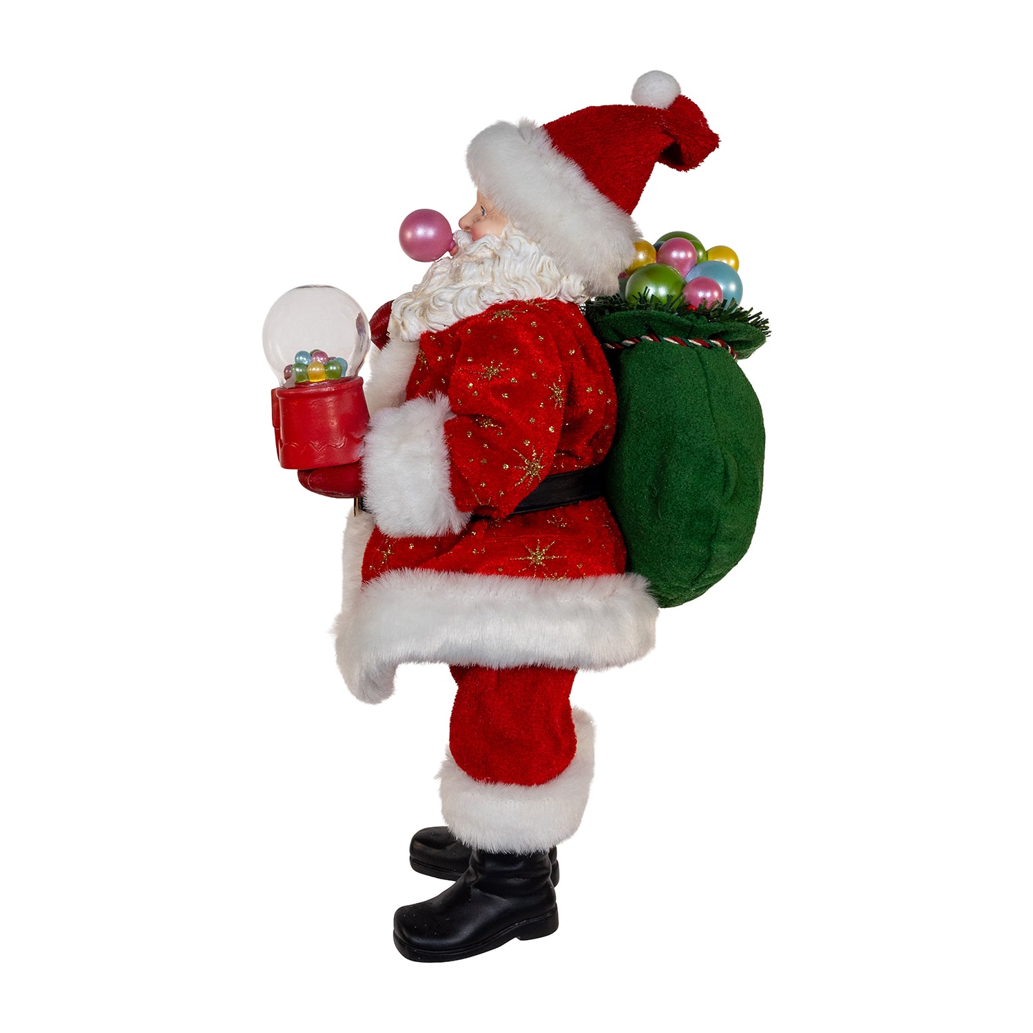 Kurt Adler 10.5" Bubblegum Christmas Santa Figurine