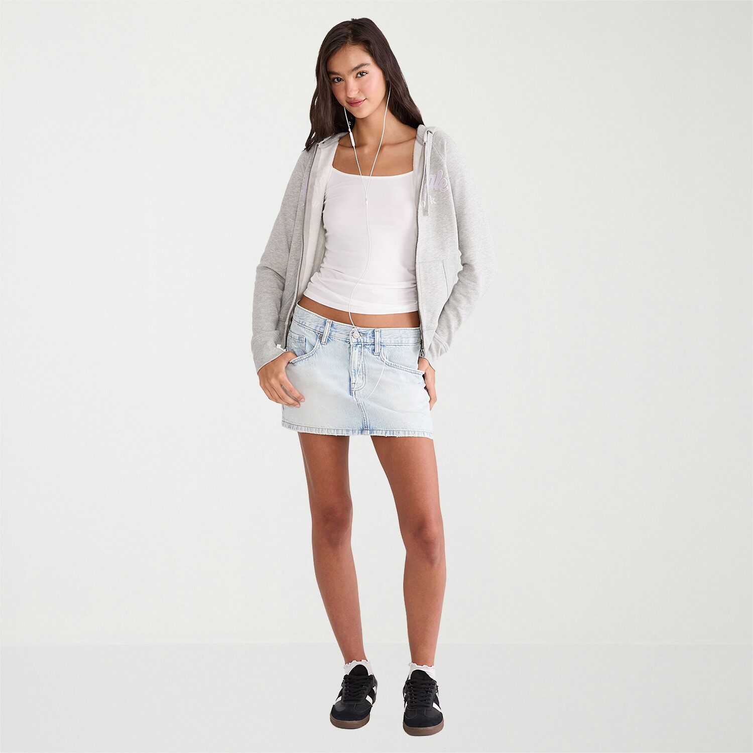 AEROPOSTALE Womens Juniors Long Sleeve Fleece Zipper Hoodie