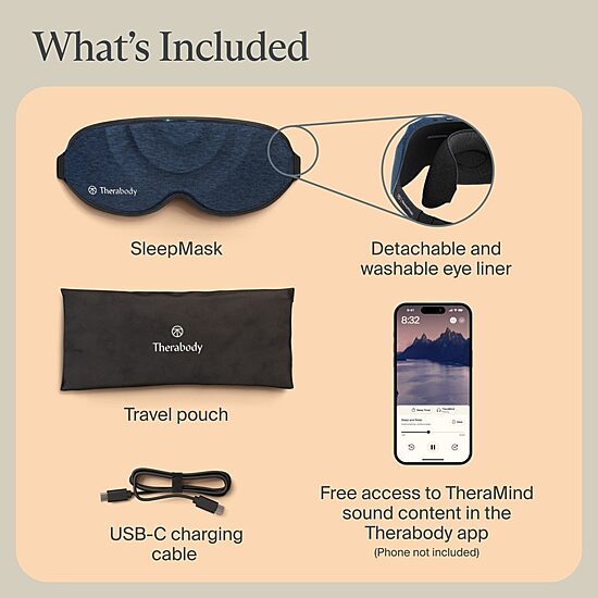 SleepMask Blackout Eye Mask with Vibration Therapy