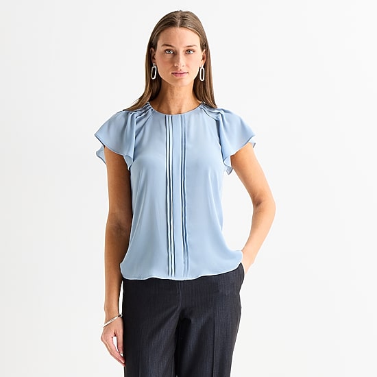Worthington Petite Womens Perfect Blouse