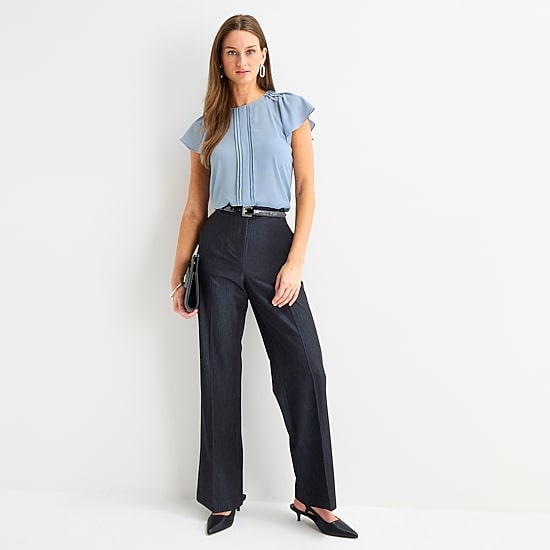 Worthington Petite Womens Perfect Blouse