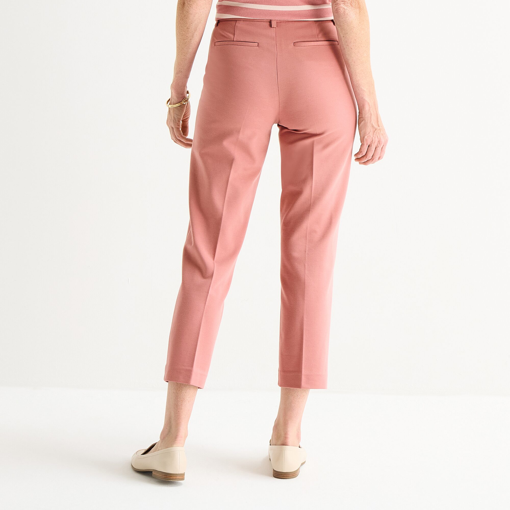 Liz Claiborne Emma Ponte Womens Straight Mid Rise Ankle Pant
