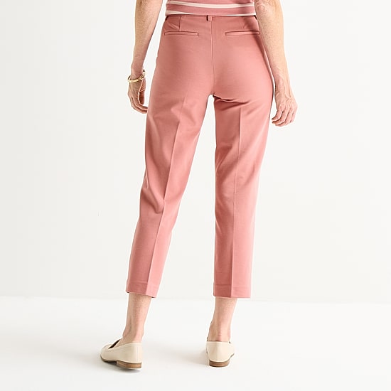 Liz Claiborne Emma Ponte Womens Straight Mid Rise Ankle Pant
