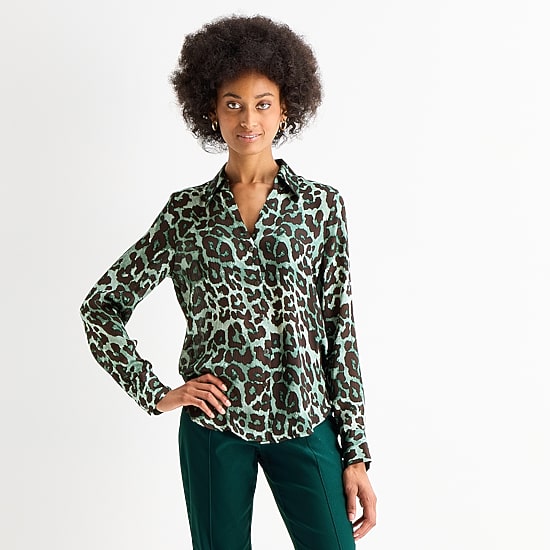 Worthington Womens Cuffed Long Sleeve Slim Fit Button-Down Shirt
