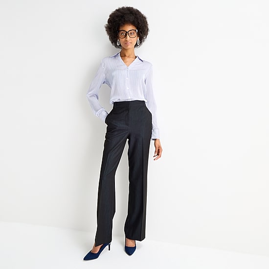 Worthington Womens Cuffed Long Sleeve Slim Fit Button-Down Shirt