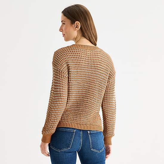 a.n.a Womens Crew Neck Long Sleeve Pullover Sweater