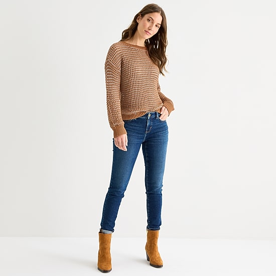 a.n.a Womens Crew Neck Long Sleeve Pullover Sweater
