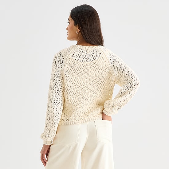 A.N.A Womens Crew Neck Long Sleeve Pullover Sweater