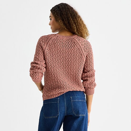 a.n.a Womens Crew Neck Long Sleeve Pullover Sweater