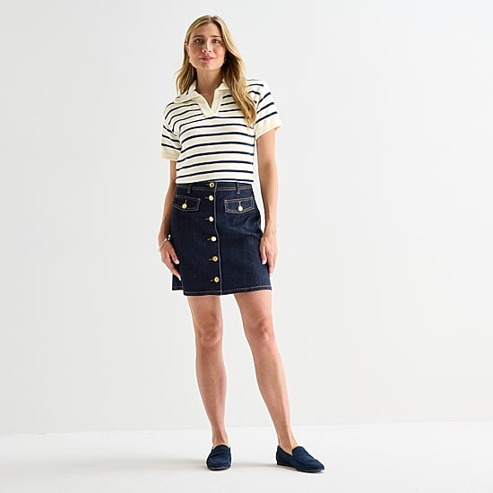 St. John's Bay Womens High Rise Mini A-Line Skirt