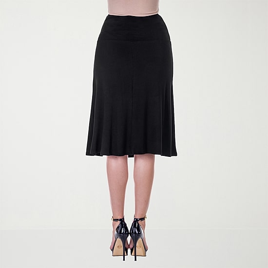 24seven Comfort Apparel Womens Mid Rise A-Line Skirt