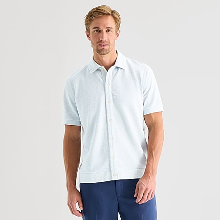 stafford short sleeve dress shirts Diamond Texture Men's Regular Fit Button-Down Shirt | White | Regular X-Large | + Tops Button-front Shirts 27 Inches White 4xlt Dress Shirts Stafford