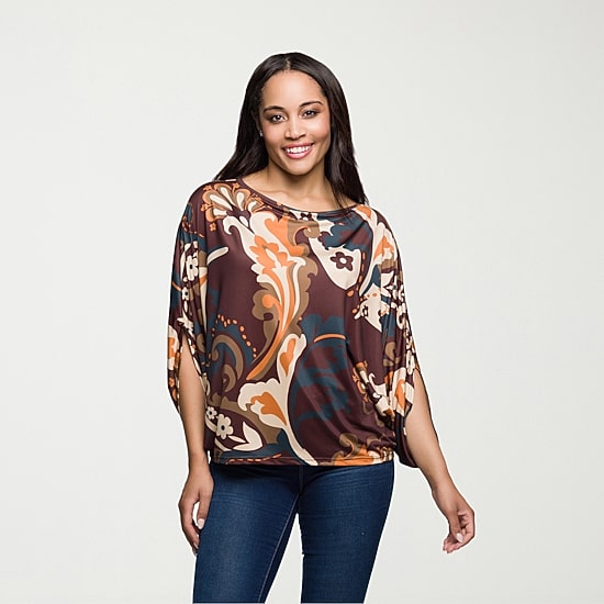 24seven Comfort Apparel Womens Boat Neck Long Sleeve Blouse