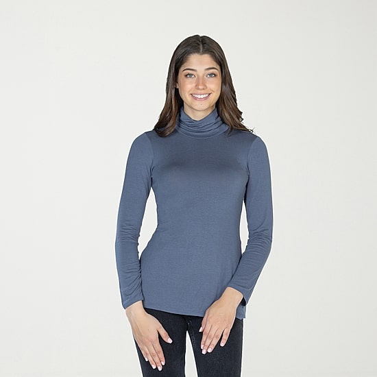 24seven Comfort Apparel Womens Long Sleeve Turtleneck