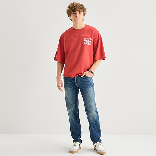 Arizona Mens Crew Neck Short Sleeve Boxy Fit Graphic T-Shirt