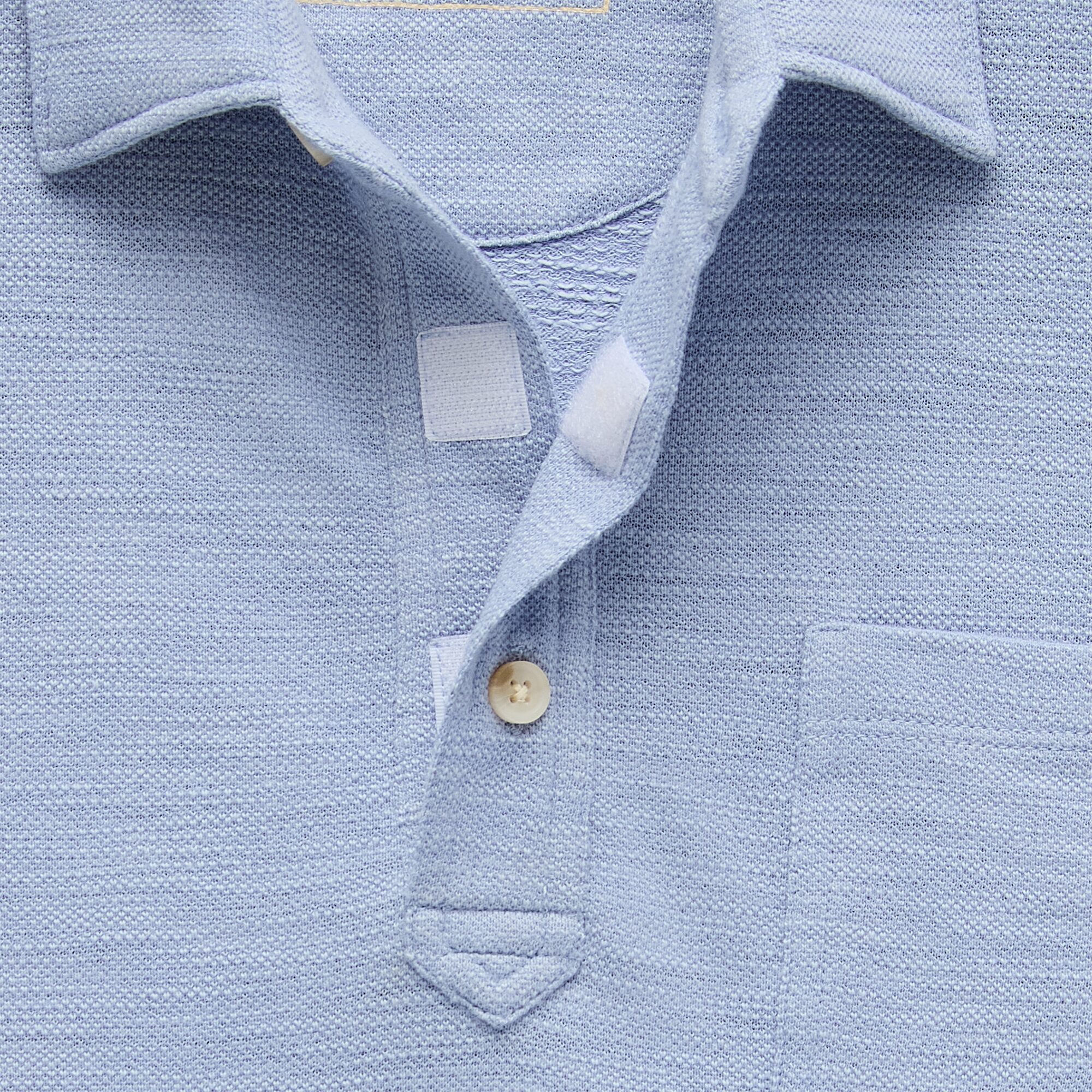 mutual weave Mens Regular Fit Easy-on + Easy-off Adaptive Short Sleeve Polo Shirt