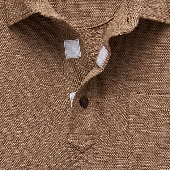 mutual weave Mens Regular Fit Easy-on + Easy-off Adaptive Short Sleeve Polo Shirt