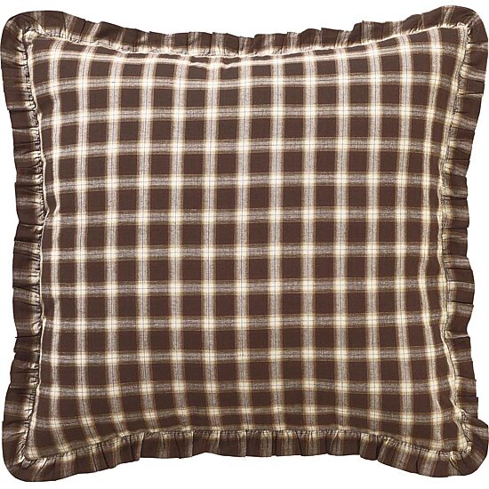 VHC Brands Sheridan Rustic Brown Reversible Euro Sham