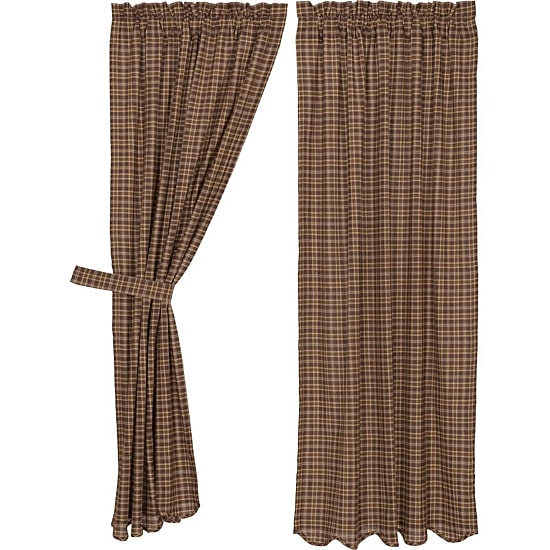 Vhc Brands Prescott Scalloped Light-Filtering Set of 2 Curtain Panel