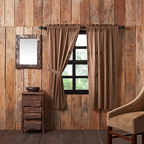 Vhc Brands Prescott Scalloped Light-Filtering Set of 2 Curtain Panel