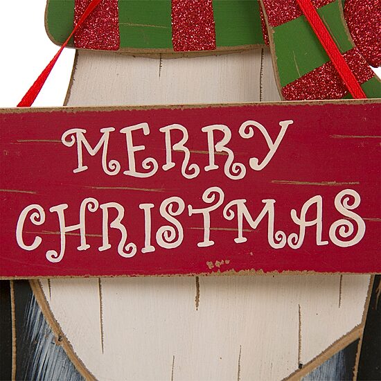 Glitzhome Wooden Christmas Dog Christmas Figurine