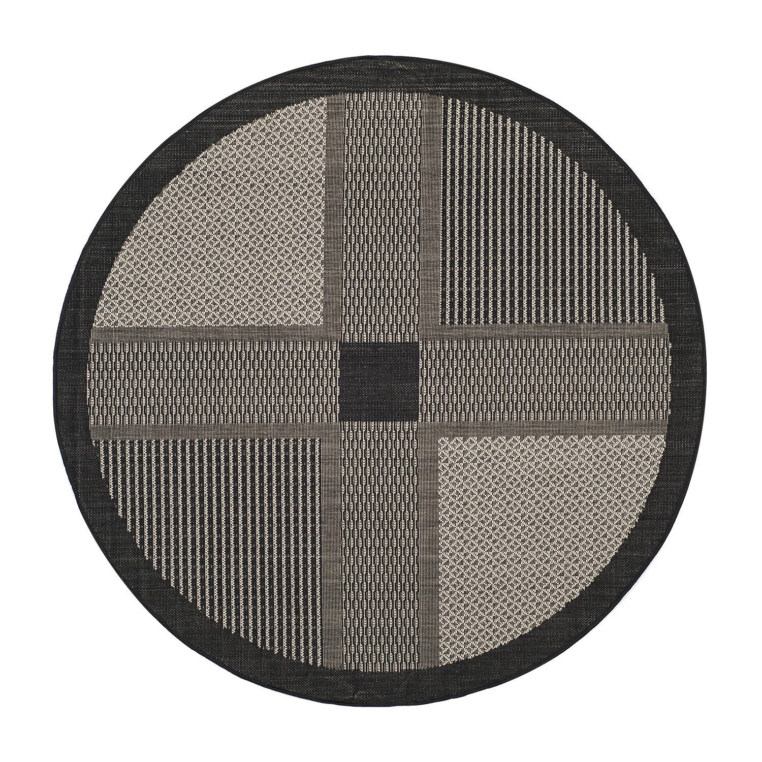Safavieh Courtyard Collection Bronagh Geometric Indoor/Outdoor Round Area Rug