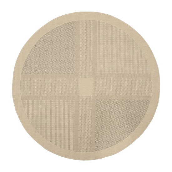 Safavieh Courtyard Collection Bronagh Geometric Indoor/Outdoor Round Area Rug