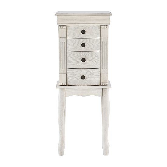 Powell Company Danika White Jewelry Armoire