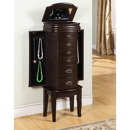 Powell Company Holly Espresso Jewelry Armoire