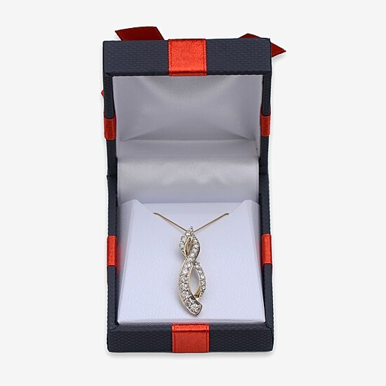 Womens 1 CT. T.W. Natural White Diamond 10K Gold 18 Inch Pendant Necklace