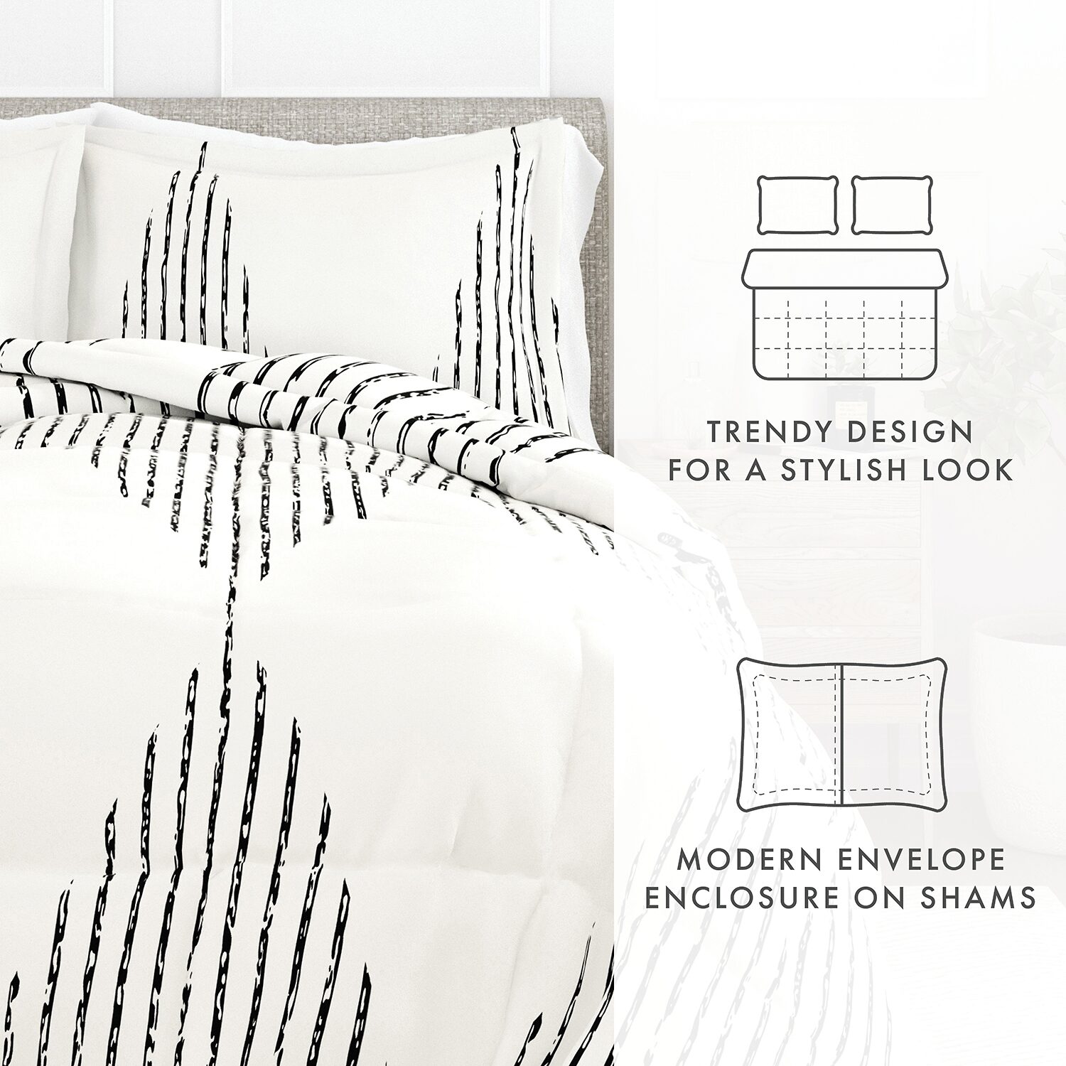 Casual Comfort Patterned Down-Alternative Comforter Sets
