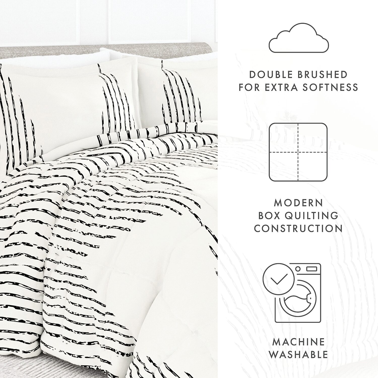 Casual Comfort Patterned Down-Alternative Comforter Sets