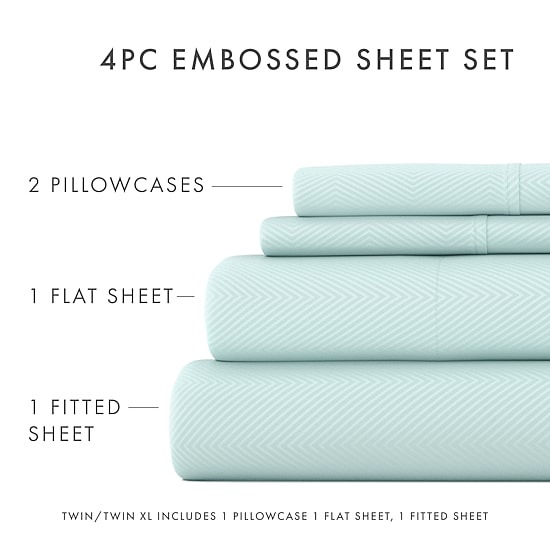 Casual Comfort™ Premium Ultra Soft Chevron Microfiber Wrinkle Free Sheet Set