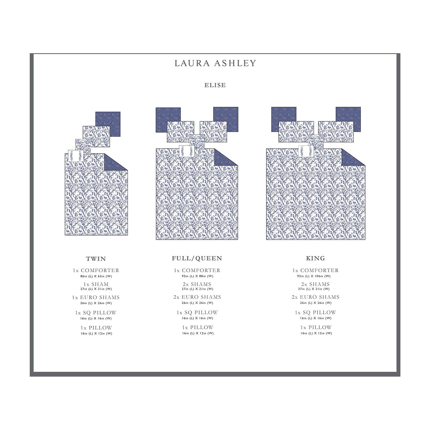 Laura Ashley Elise Midweight Comforter Set