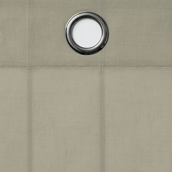 Fieldcrest Heritage Mirron Solid Grommet Top Sheer Single Curtain Panel