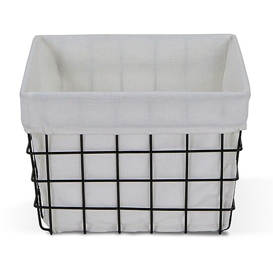 Cheungs Lined Rectangular Metal Basket