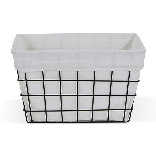 Cheungs Lined Rectangular Metal Basket