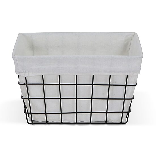 Cheungs Lined Rectangular Metal Basket