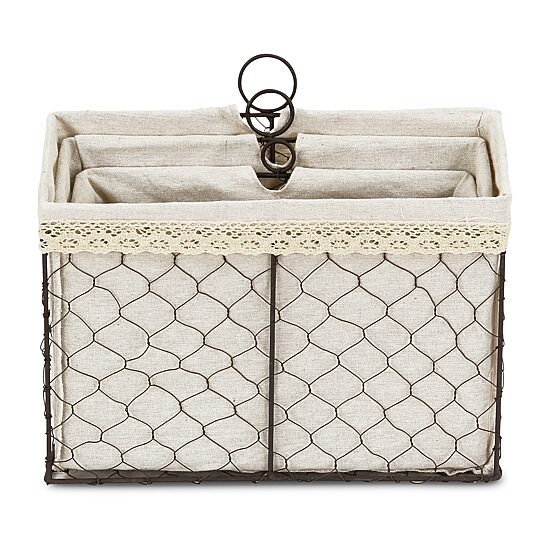 Cheungs Set Of 3 Lined Wire Organizer