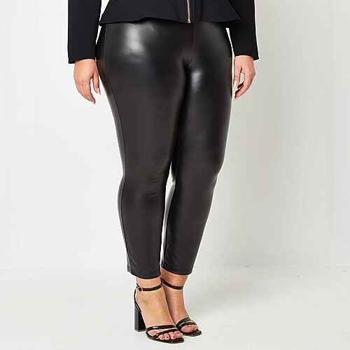 Bold Elements Womens High Rise 27" Plus Full Length Leggings In Black