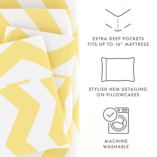 Casual Comfort™ Premium Ultra Soft Arrow Pattern Microfiber Wrinkle Free Sheet Set